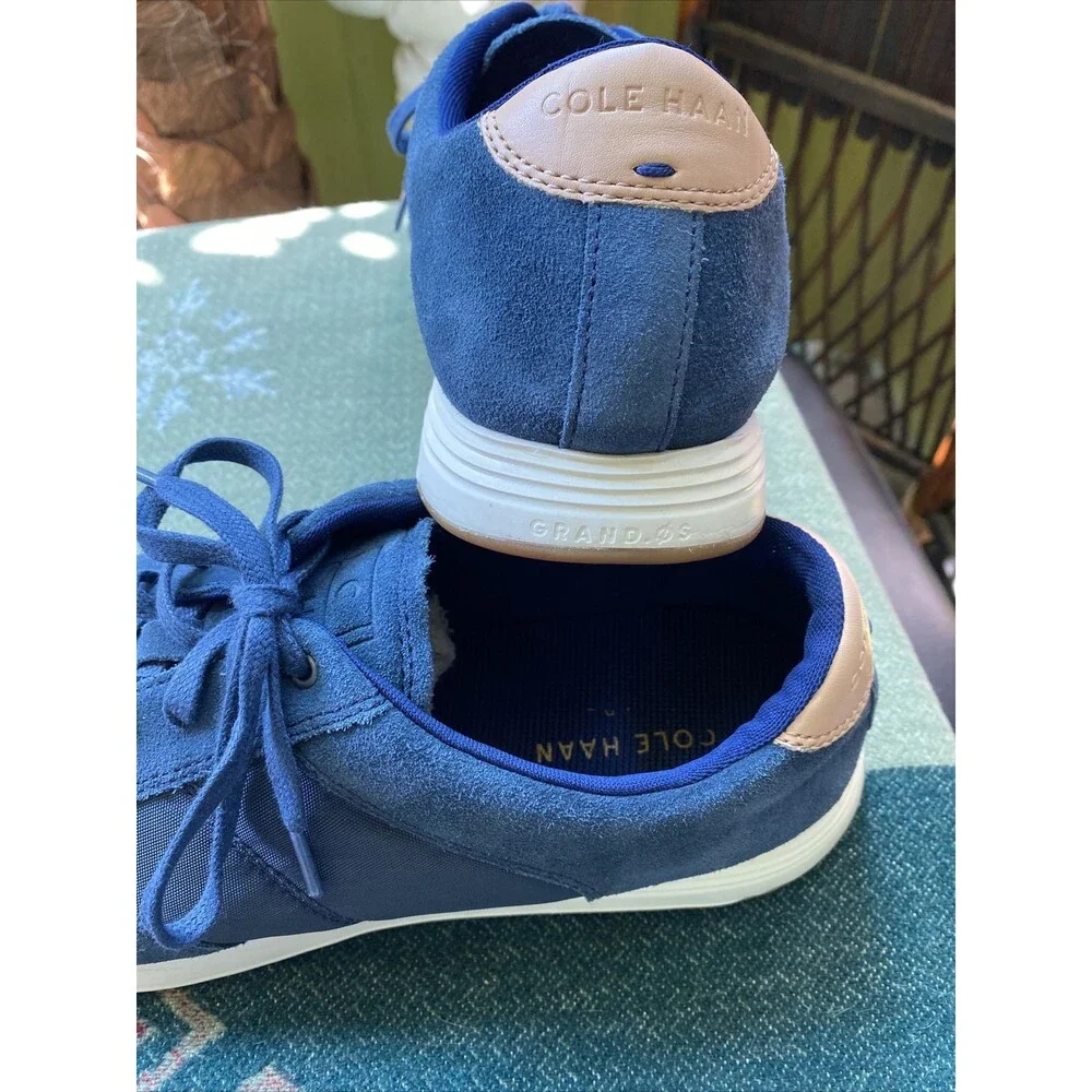 Men's Cole Haan 11 M Grand OS Navy Sneakers Classic Style Suede And Nylon